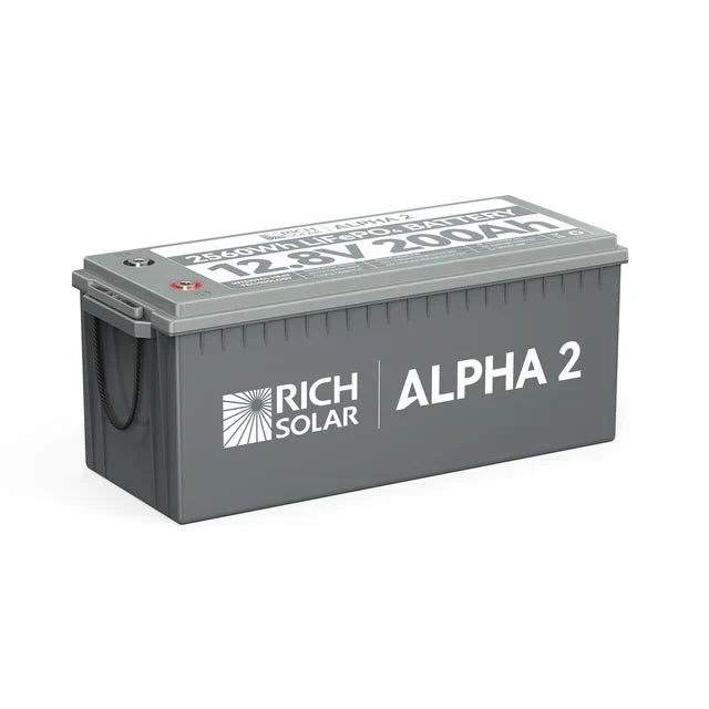 Rich Solar ALPHA 2 12V 200Ah LiFePO4 Battery with Internal Heating and Bluetooth