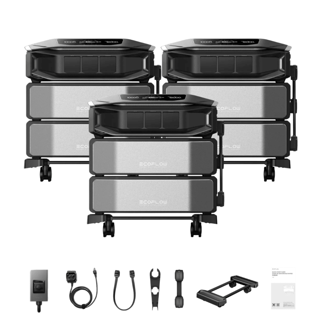 EcoFlow DELTA Pro Ultra X Inverter with Batteries, 3-Unit Kit