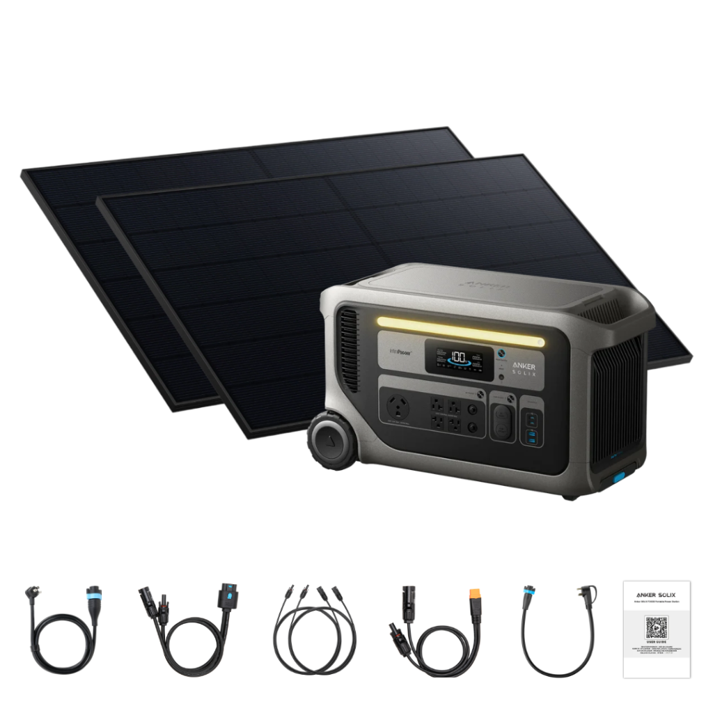 Anker SOLIX F3000 Solar Generator with 2 x 440W Rigid Solar Panel