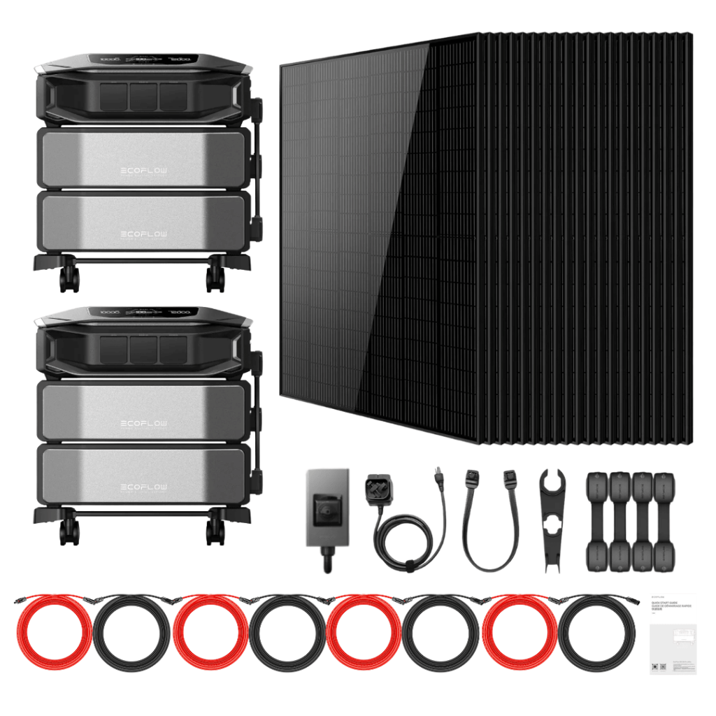 EcoFlow DELTA Pro Ultra X Inverter with Batteries and 415W Solar Panels, 2-Unit Kit