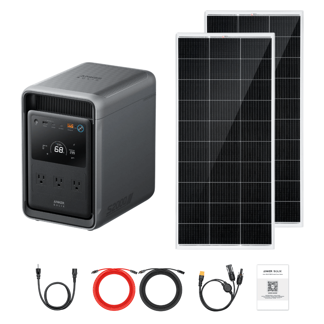 Anker SOLIX S2000 Portable Power Station with Solar Panel Bundle Options - Image 2