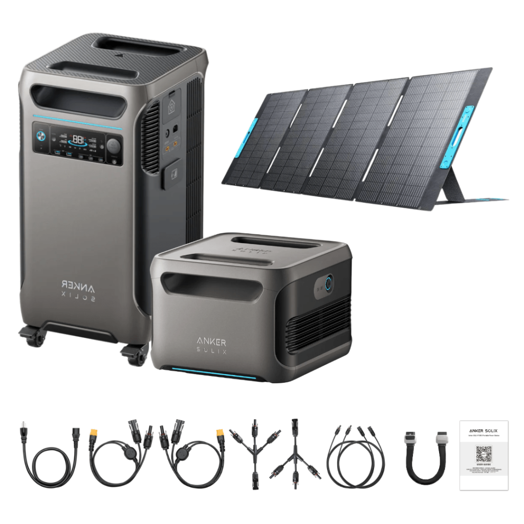 Anker SOLIX F3800 with Expansion Battery and 400W Portable Solar Panel