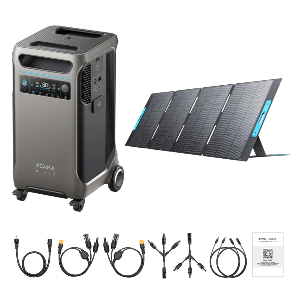 Anker SOLIX F3800 Solar Generator with 400W Portable Solar Panels
