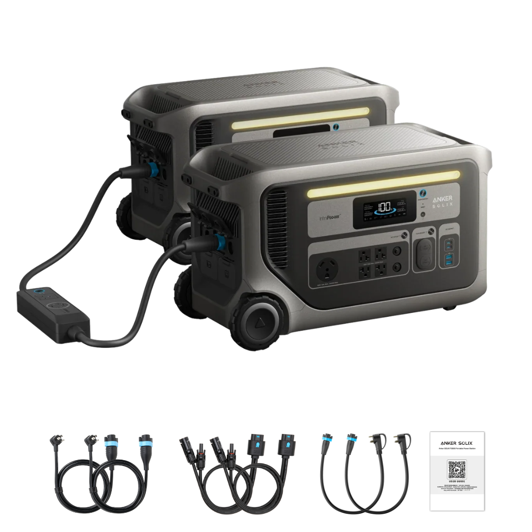 Anker SOLIX F3000 Portable Power Stations Kit, 2-Unit Kit