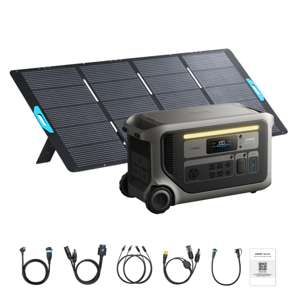 Anker SOLIX F3000 Solar Generator with 400W Portable Solar Panel Kits
