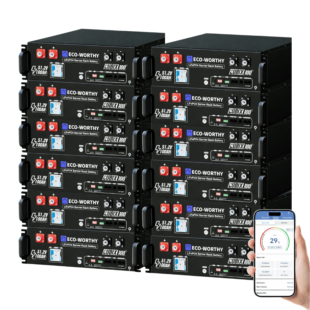 ECO-WORTHY Cubix 100 48V 100Ah Server Rack Battery - Image 5