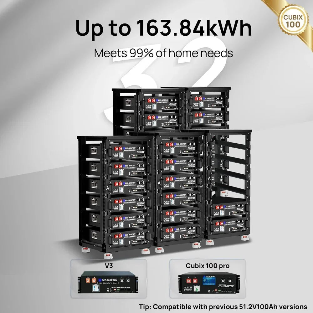 ECO-WORTHY Cubix 100 48V 100Ah Server Rack Battery - Image 6