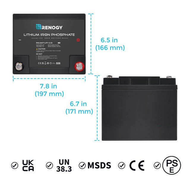 Renogy 12V 50Ah LiFePO4 Battery - Image 8