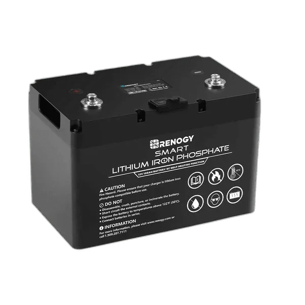 Renogy 12V 100Ah Smart LiFePO4 Battery with Self-Heating Function