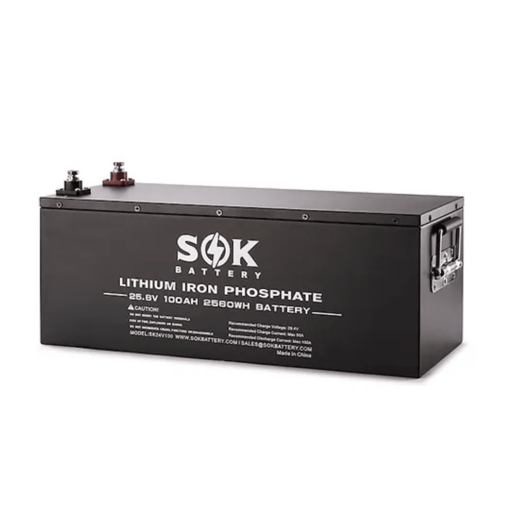 SOK Battery 24V 100Ah LiFePO4 Battery
