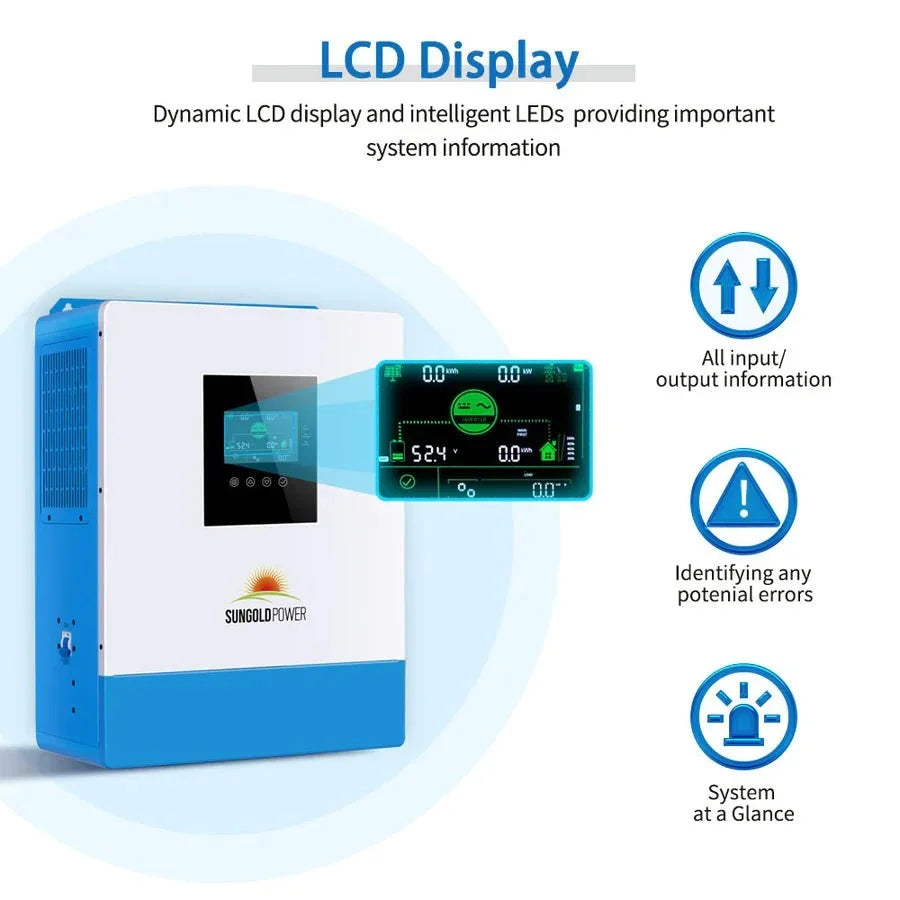 SunGoldPower 5000W 48V Solar Charger Inverter - Image 4