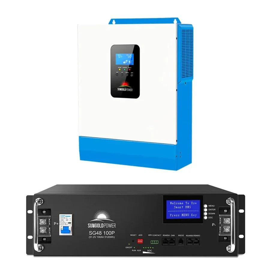 SunGoldPower 5000W 48V Solar Inverter with 48V 100Ah Server Rack Battery - Image 10