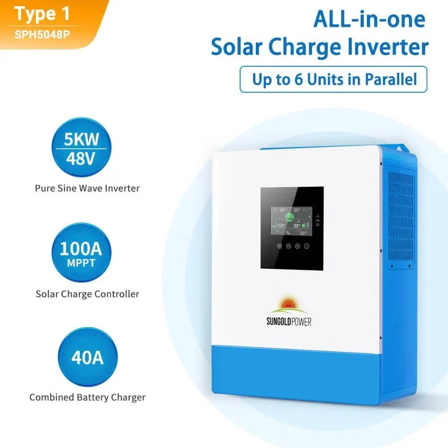 SunGoldPower 5000W 48V Solar Charger Inverter - Image 2