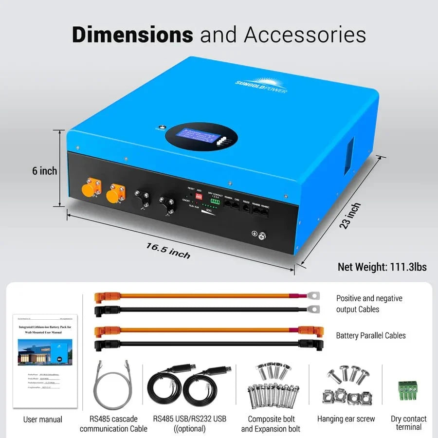 SunGoldPower 5.12kWh Powerwall LiFePO4 Battery - Image 5